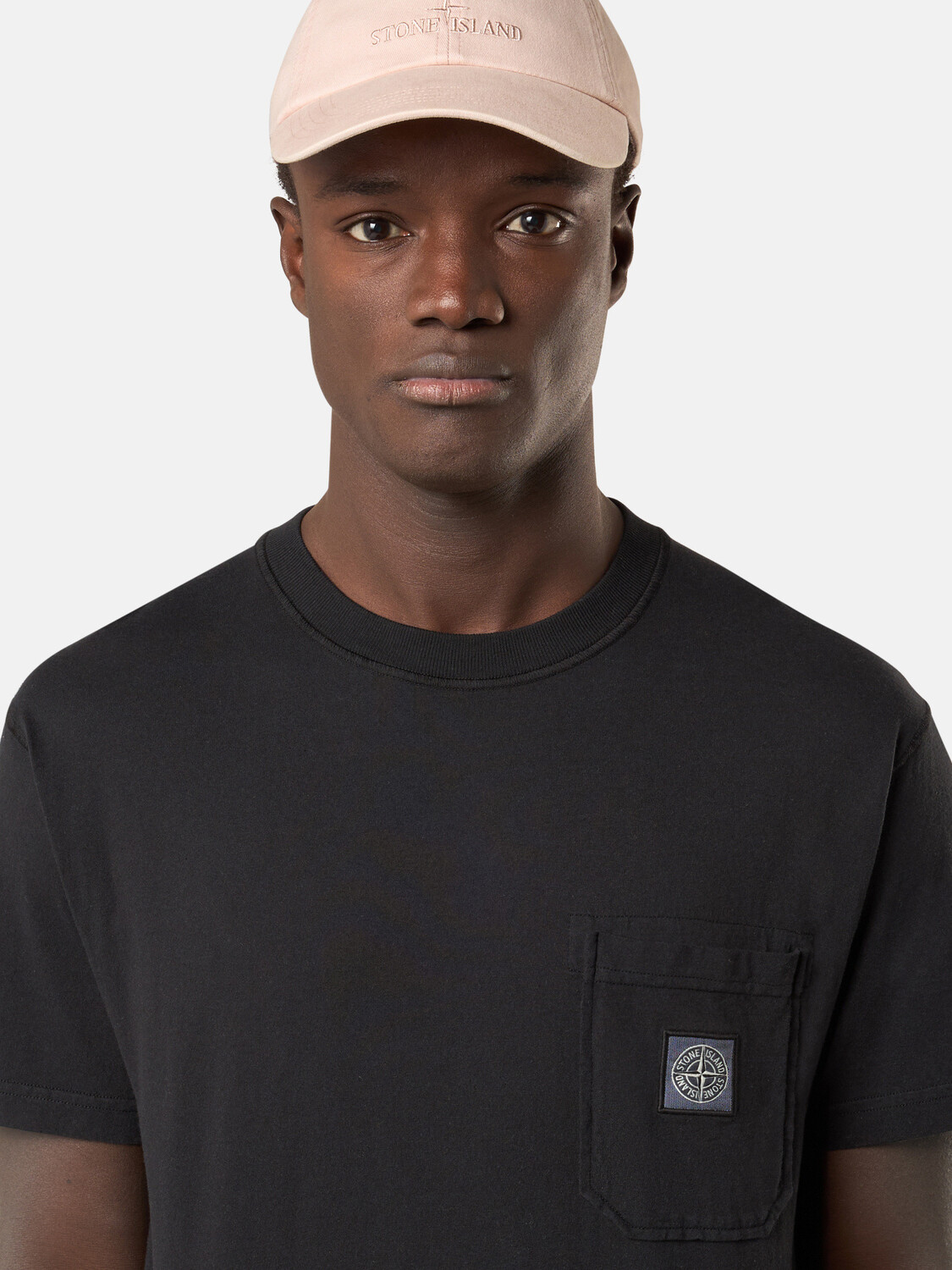 Футболка облегающего кроя с короткими рукавами и нашивкой Компас Stone Island 2100219 ORGANIC COTTON JERSEY 'FISSATO' EFFECT, черный — фото 3