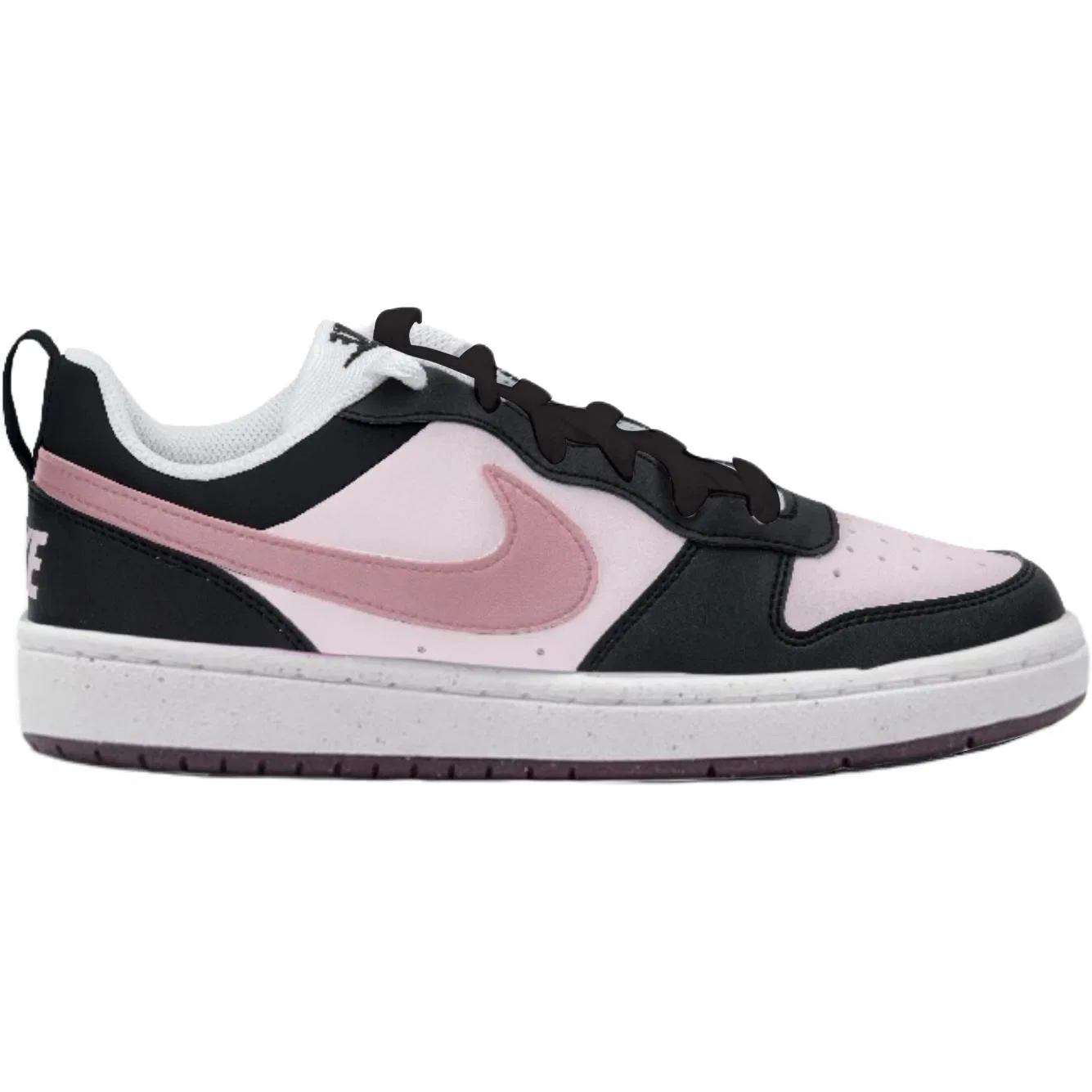 Кроссовки Court Borough Pink Ink Cool Sweet из синтетической кожи, износостойкие, дышащие, легкие, с амортизацией, низкий силуэт Nike, Black Pink — фото 3