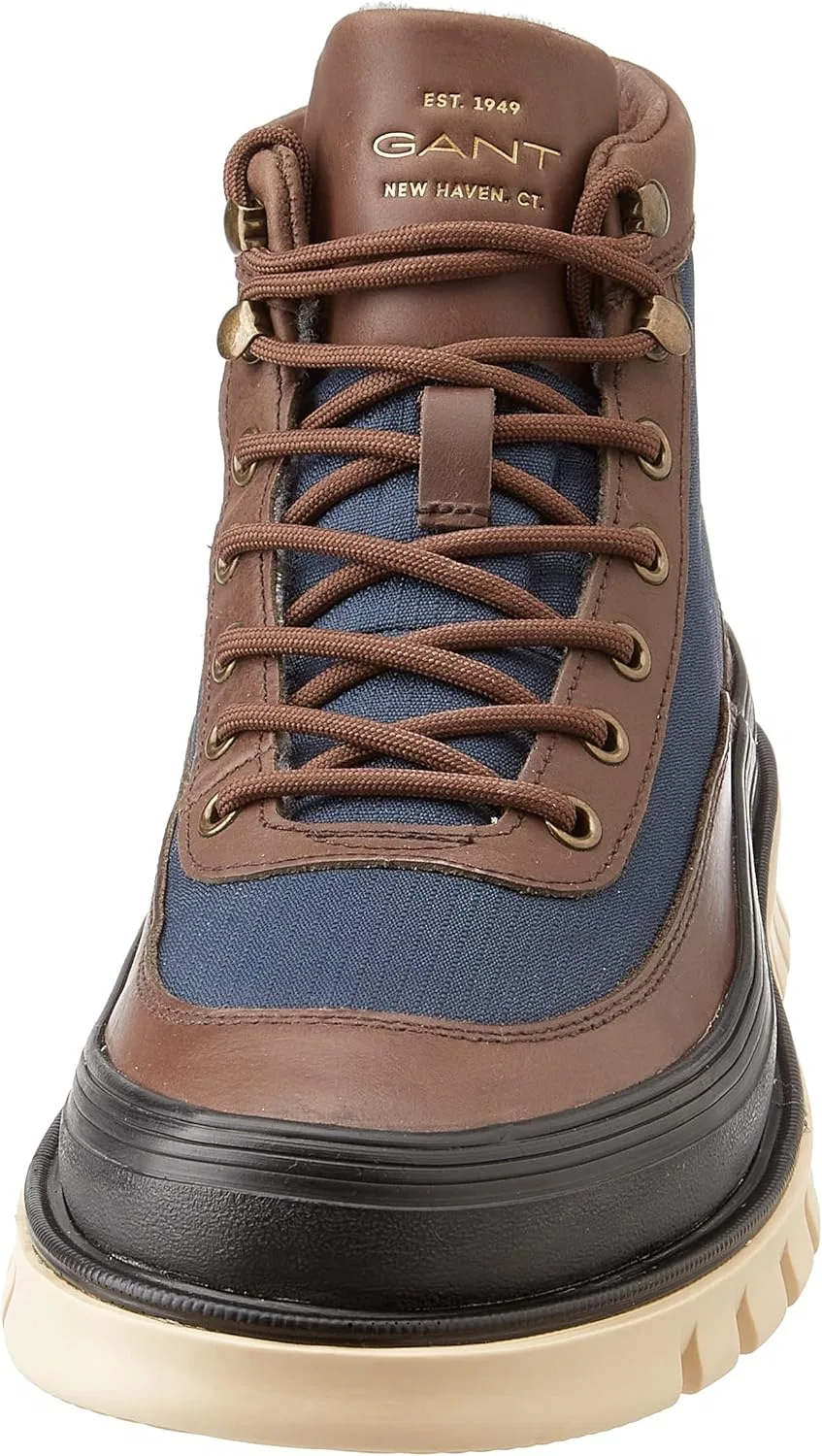 Мужские ботильоны GANT Nebrada Mid Boot, Dk Brown Navy — фото 2