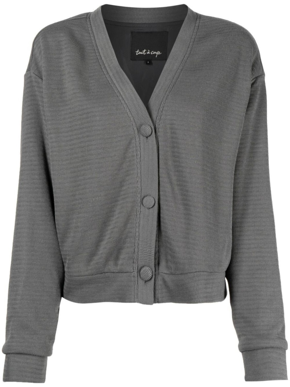 

Tout A Coup buttoned-up V-neck jacket, серый