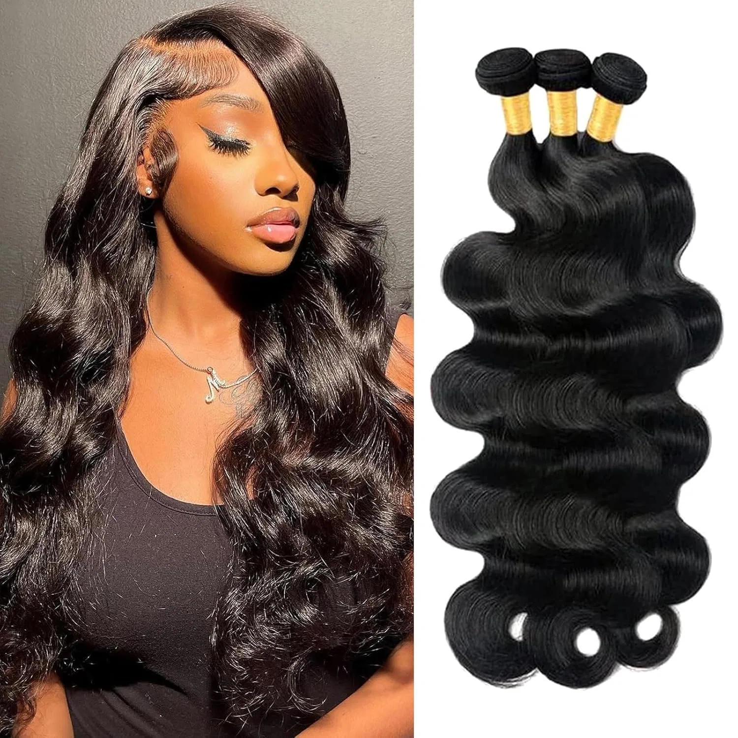 Набор из 3 пучков бразильских волос Body Wave от Human Hair Bundles Nicmiss