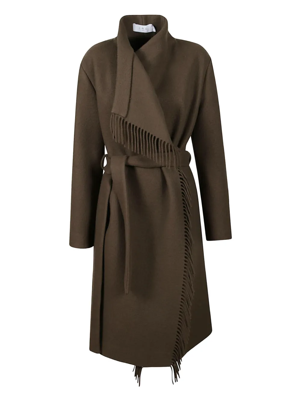 

Пальто с бахромой и поясом Iro, коричневый