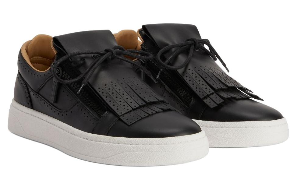 Gz94 Кроссовки низкие кожаные Giuseppe Zanotti, черные — фото 3