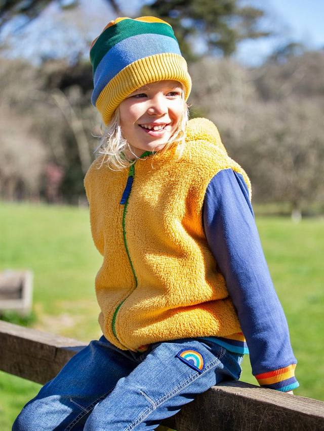 Детский реверсивный худи Helston Frugi, Palm/Gold — фото 2