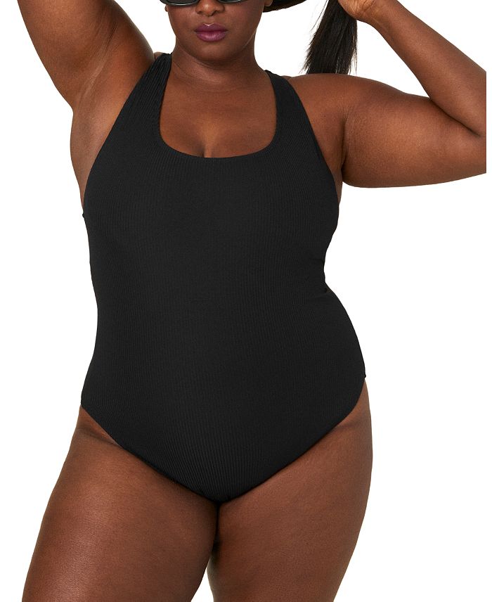 

Женский цельный купальник Tulum Crossback Plus Size Andie, черный