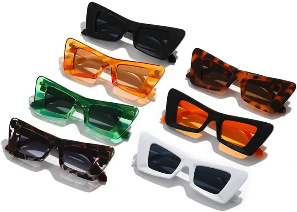 

Популярные модные солнцезащитные очки «кошачий глаз» с контрастными цветами, женские, мужские, желто-зеленые, с защитой от УФ-излучения UV400 TYUVIVO, Pattern Gray