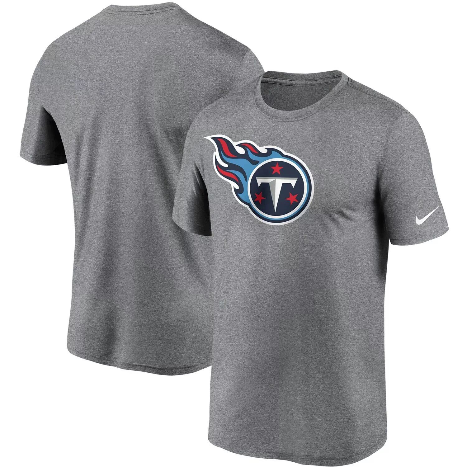 Мужская темно-серая футболка с логотипом Tennessee Titans Essential Legend Performance Nike — фото 4