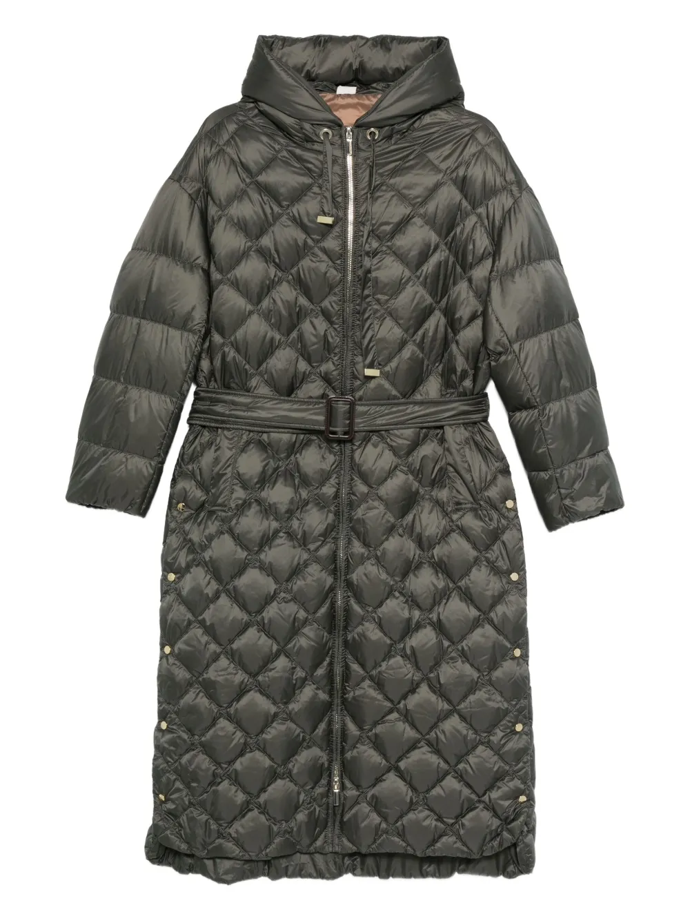 

Стеганая куртка с капюшоном MAX MARA, зеленый