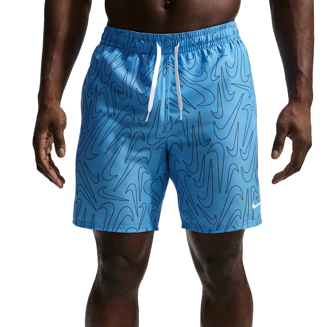 Пляжные шорты Nike Swim Breaker синие с белым