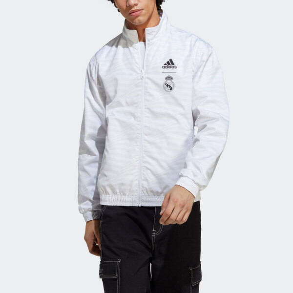 Куртка real madrid гимн двусторонняя куртка Adidas, белый — фото 3