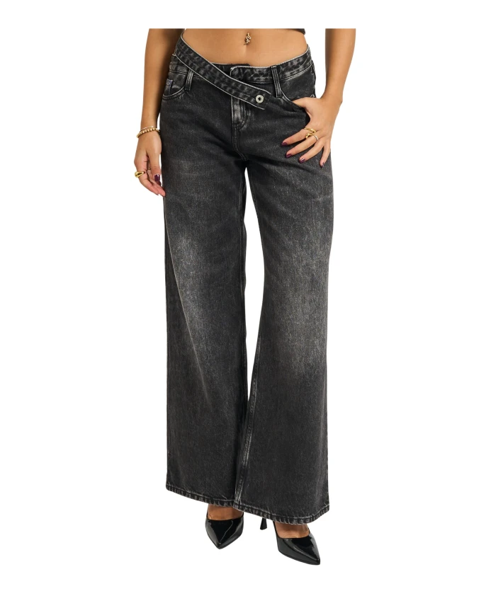 

Свободные джинсы с вырезом на талии Karl Lagerfeld, черный