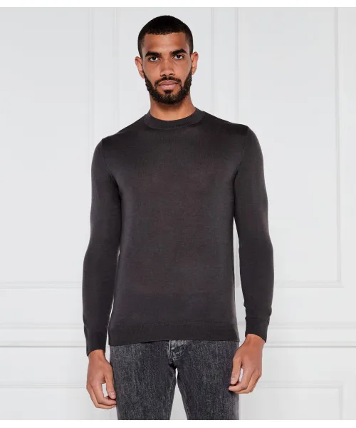 

Шерстяной свитер Slim fit Emporio Armani, серый
