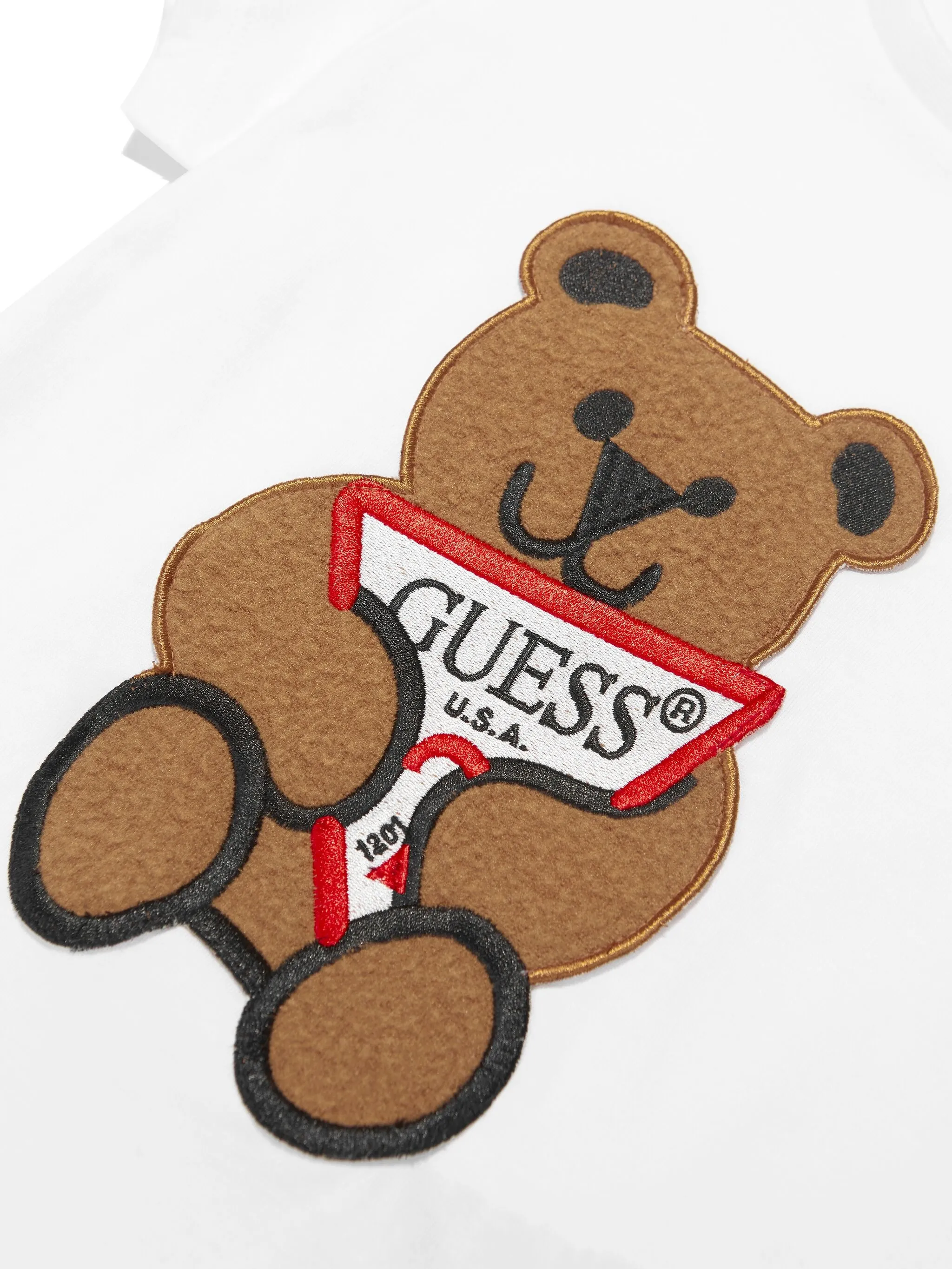 Хлопковая футболка Guess Kids, белый — фото 3