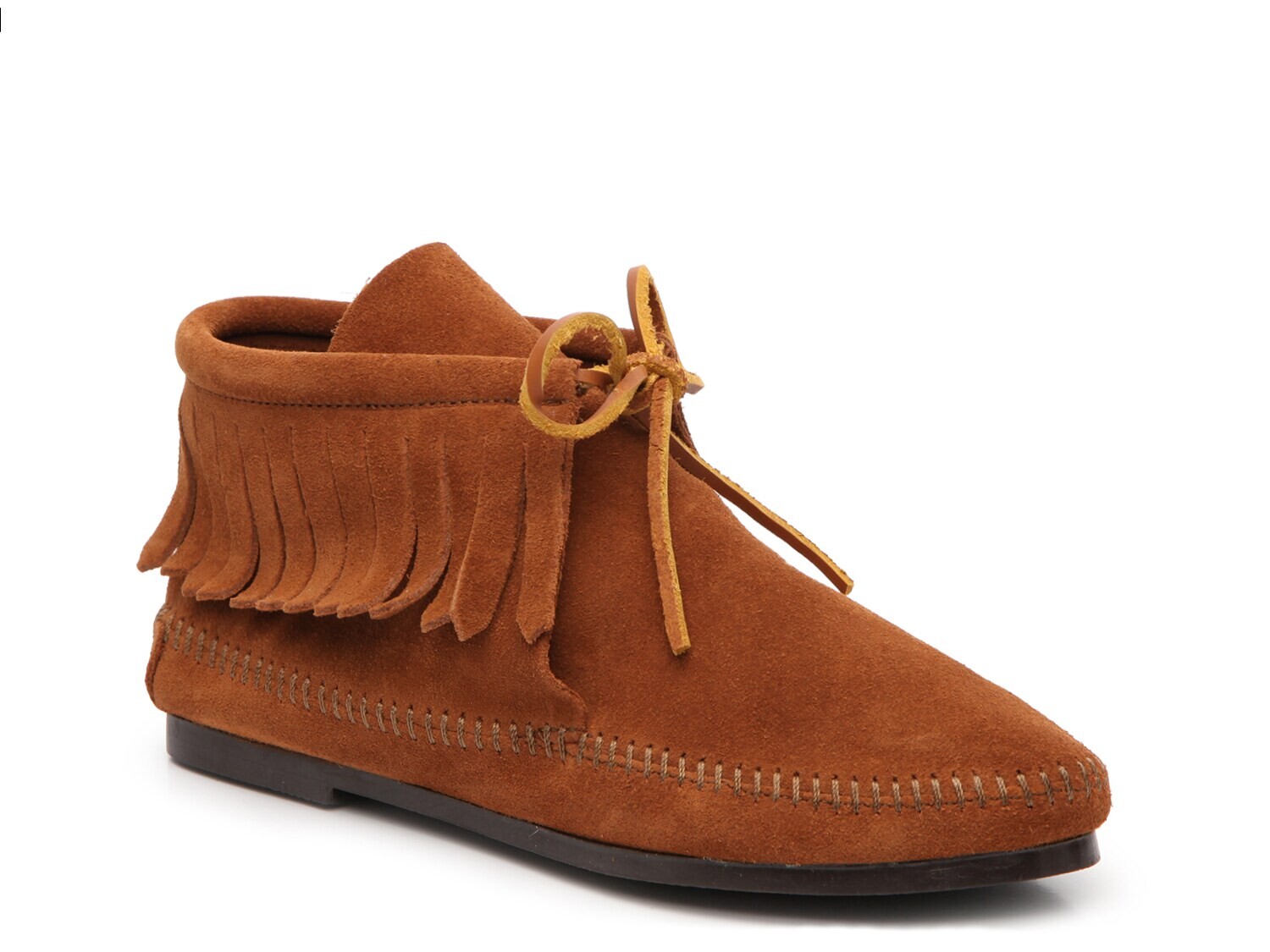 Ботильоны Minnetonka Classic Fringe, коричневый