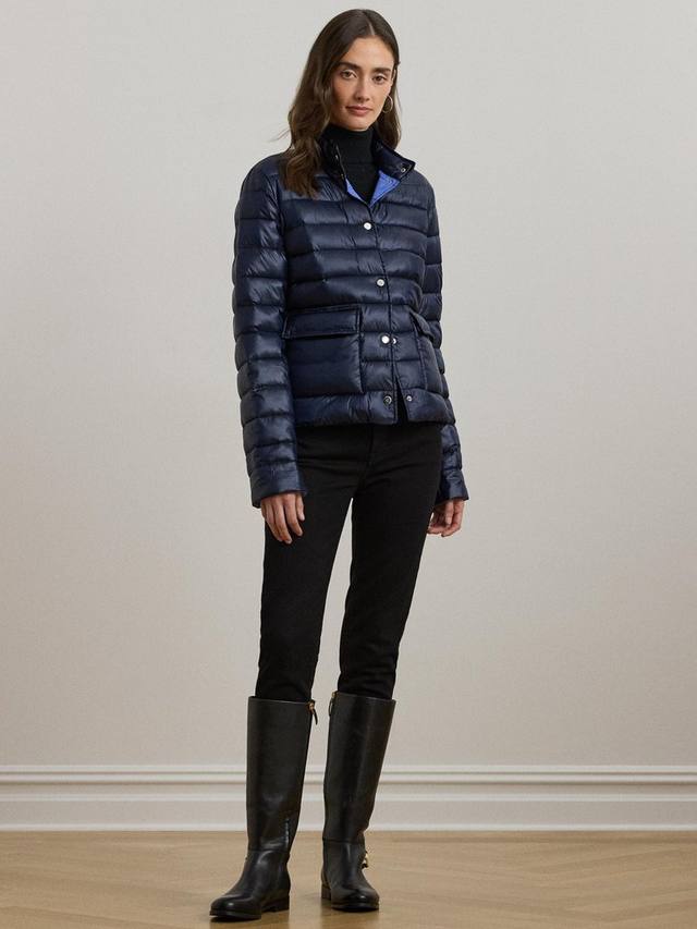 

Пуховик с наполнителем из пуха Ralph Lauren, темно-синий