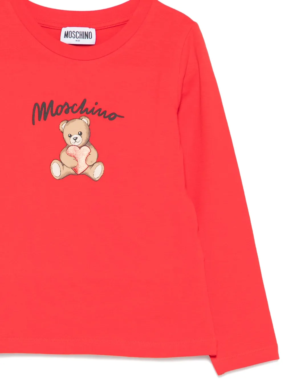 Футболка с длинным рукавом Moschino Kids, красный — фото 3