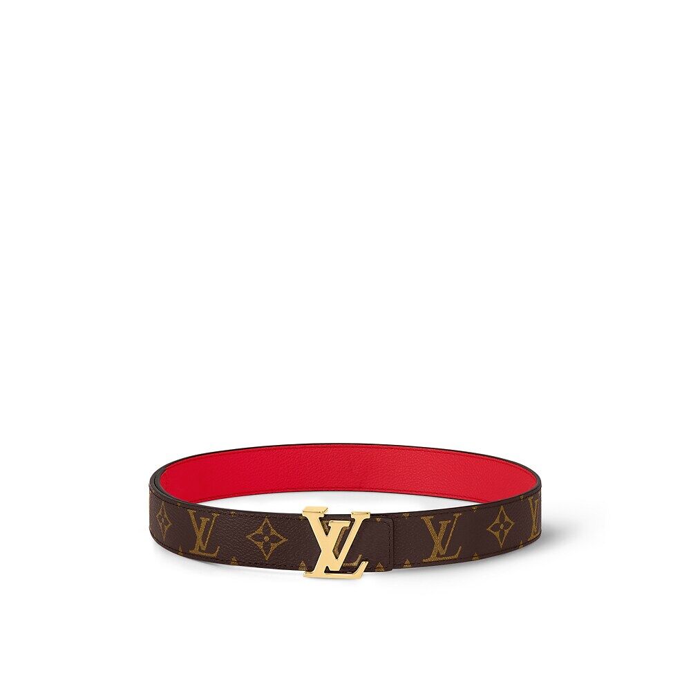 

Двусторонний ремень LV Initiales шириной 30 мм Louis Vuitton, красный