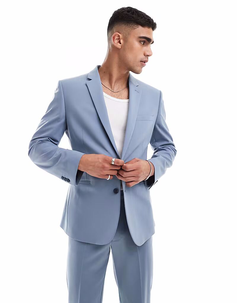 

Пиджак ASOS DESIGN синего цвета