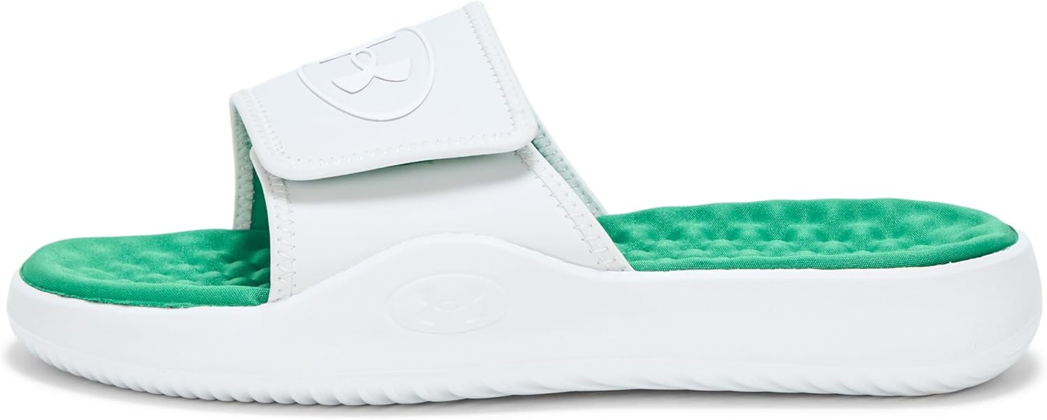 Under Armour мужские сланцы Ignite Pro 8, (023) Distant Gray/Team Kelly Green/White — фото 2