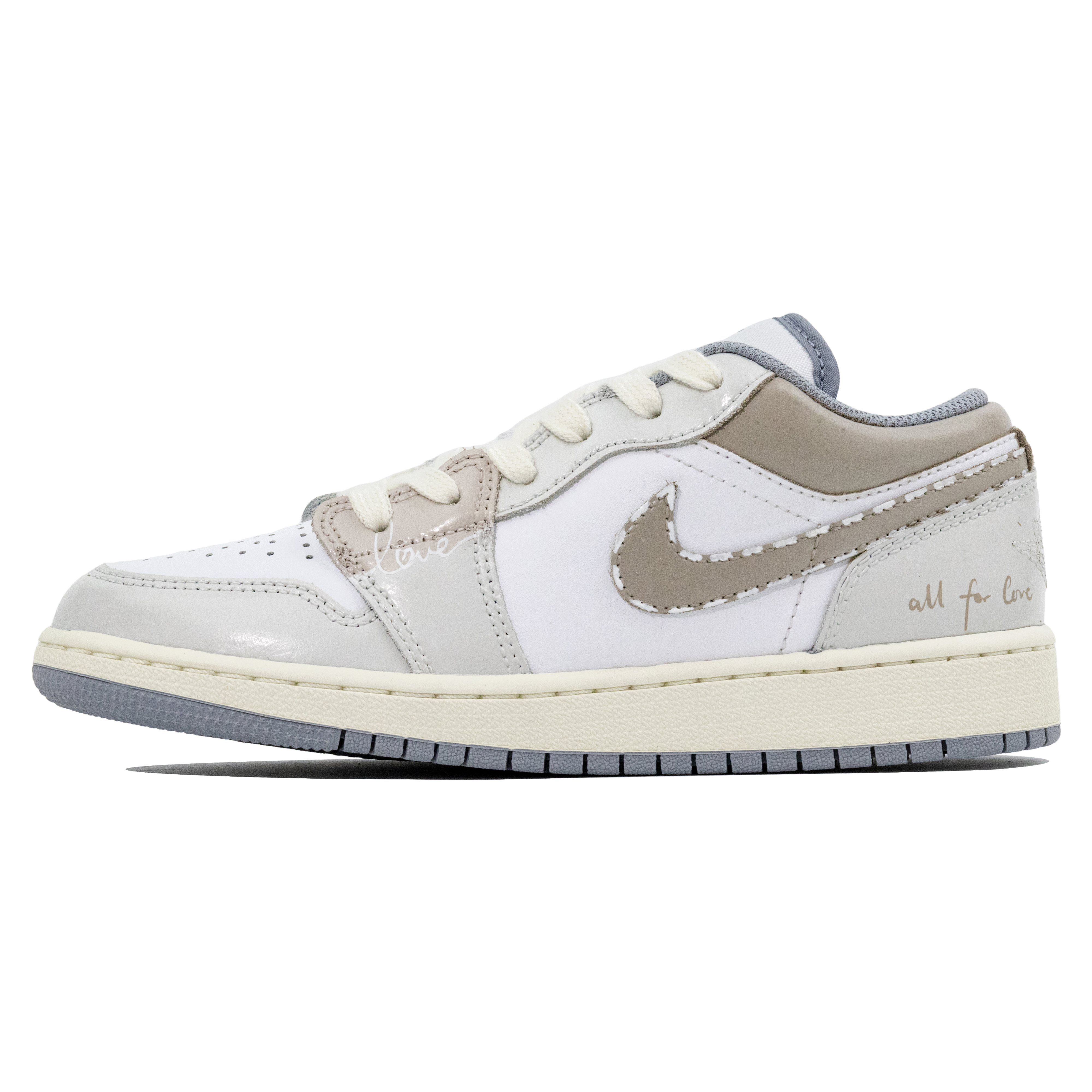 

Баскетбольные кроссовки Air 1 Whisper Letter Low Top для детей и подростков Jordan, Linen