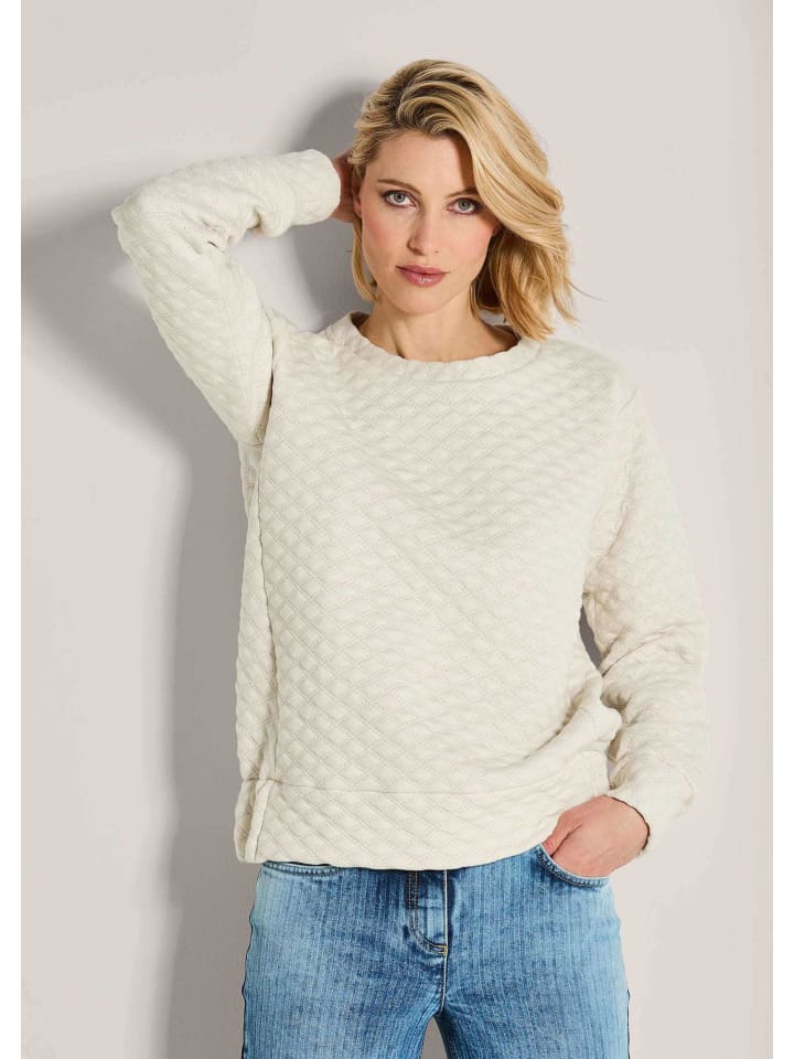 

MADELEINE Вязаный свитер с круглым вырезом, кремового цвета