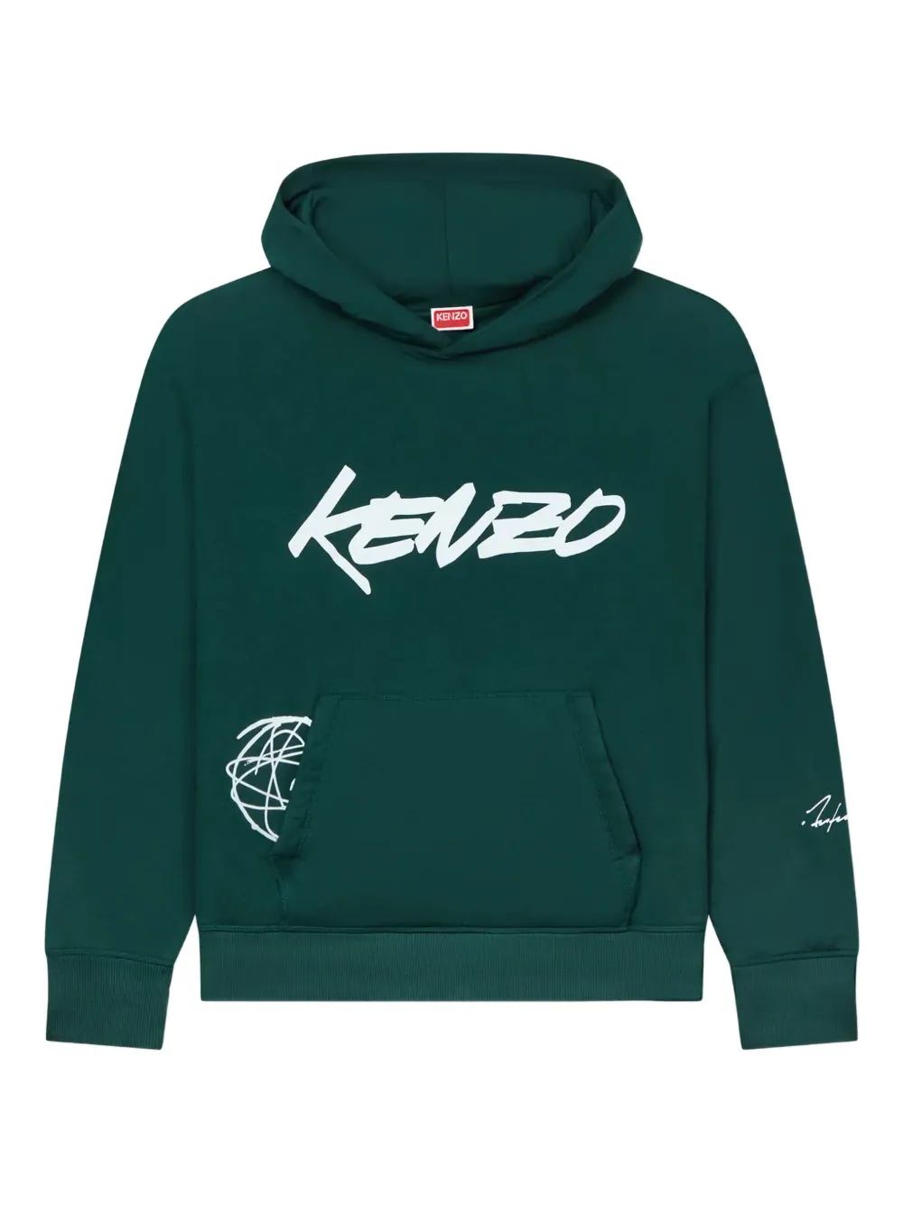 

Толстовка с принтом "атом-цветок" X Futura 2000 KENZO, зеленый