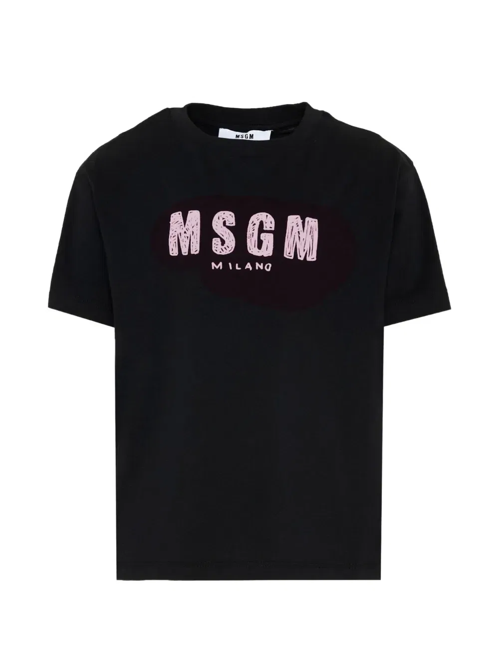 Футболка с логотипом и короткими рукавами Msgm Kids, черный