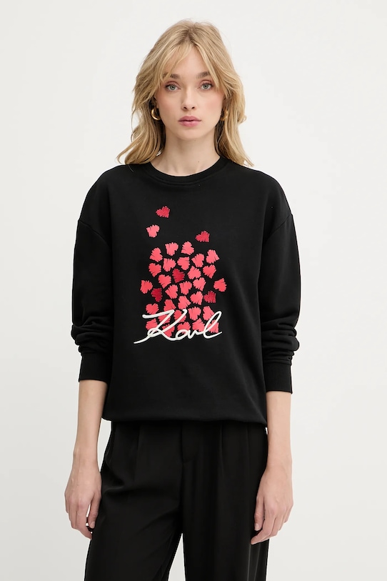 

Хлопковая толстовка Karl Lagerfeld, черный