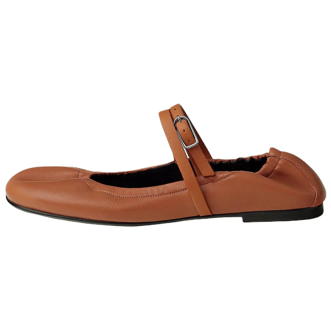 HERMES Туфли Мэри Джейн Jolly Flat женские коричневые