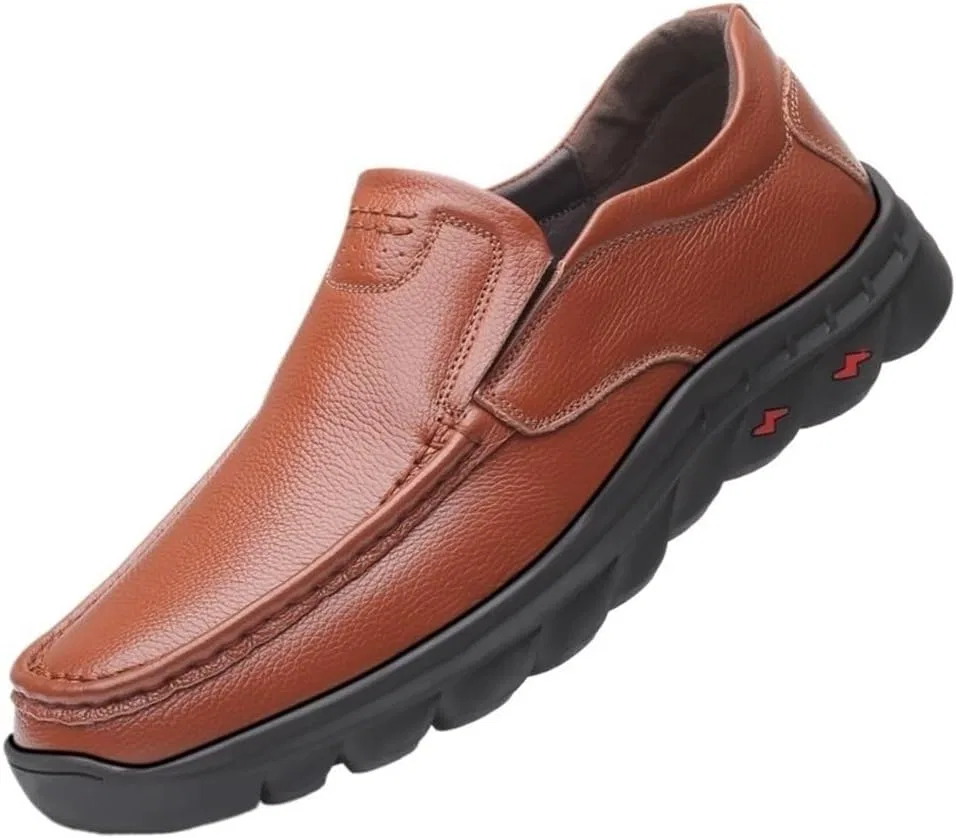Лоферы Leather Slip-On Loafers, коричневый DHFIRUFSHLO