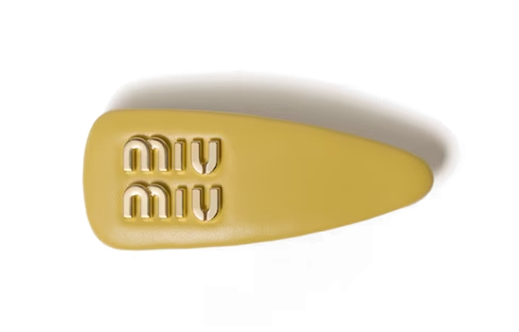 

MIU MIU Кожаная заколка для волос Women's Yellow