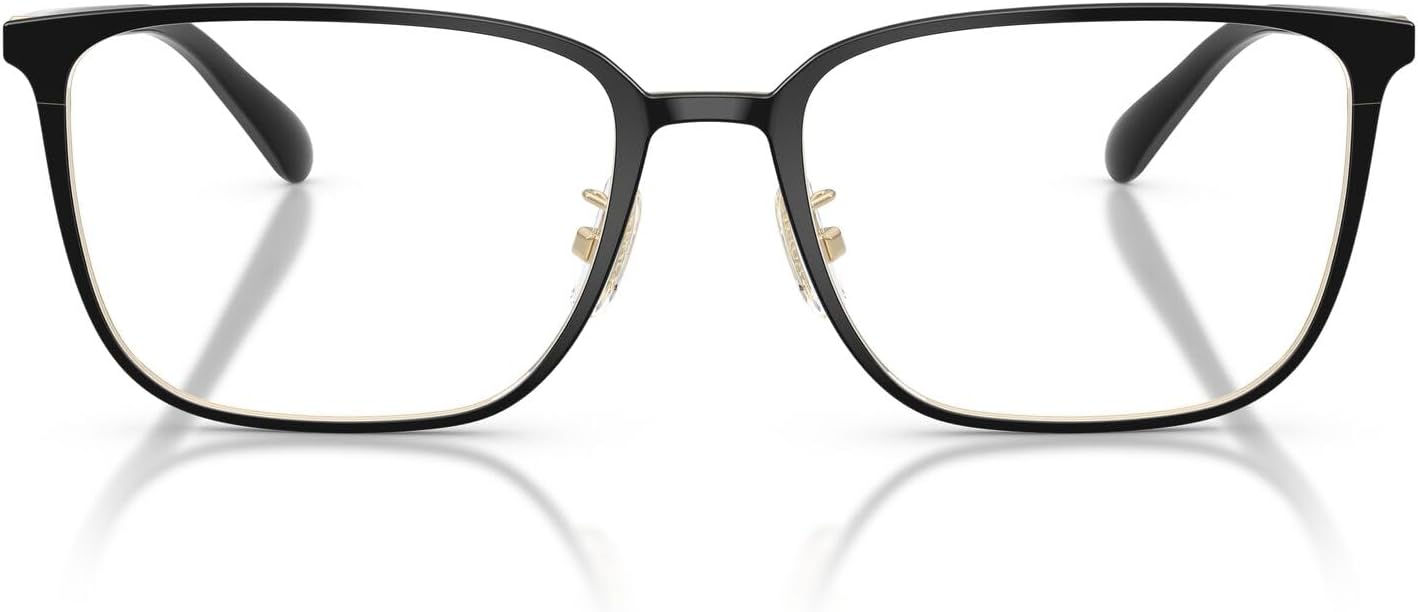 

COACH Мужские очки для зрения квадратной формы Hc5195td, Shiny Black/Light Gold/Demo Lens