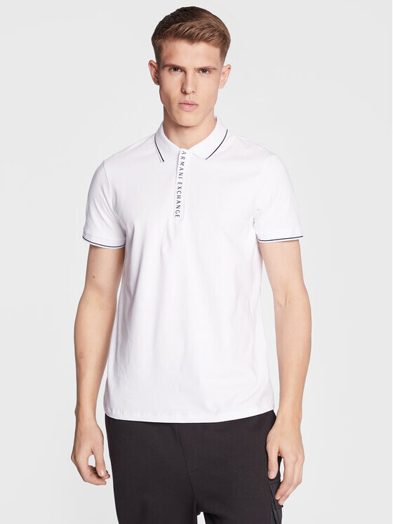 

Поло стандартного кроя Armani Exchange, белый