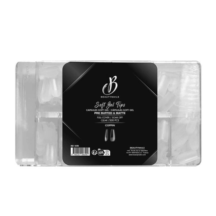 

Bna Tips Soft Gel Coffin Pre Buffed & Matte - 500 шт. Beautynails