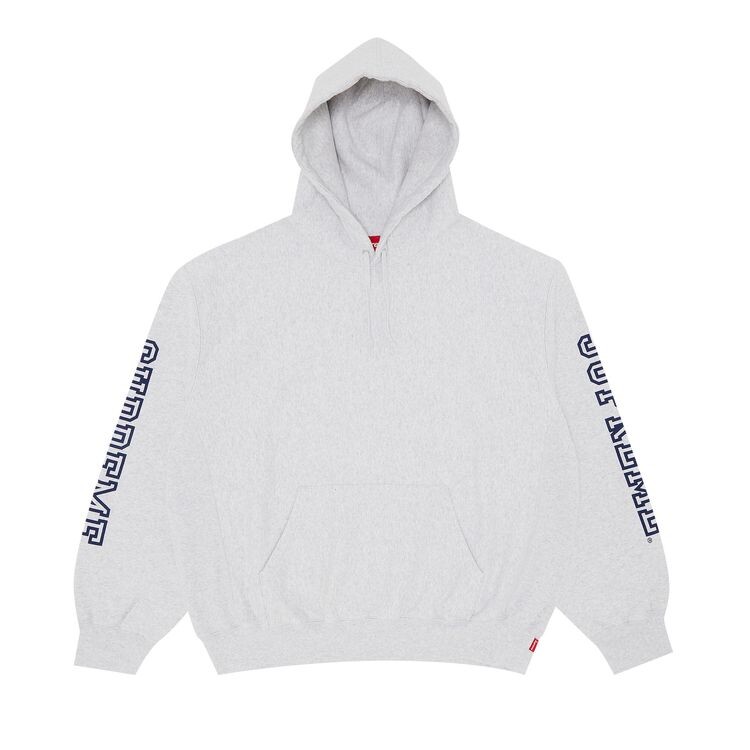 

Толстовка Supreme Collegiate Sleeve Hooded Sweatshirt Ash Grey, серый
