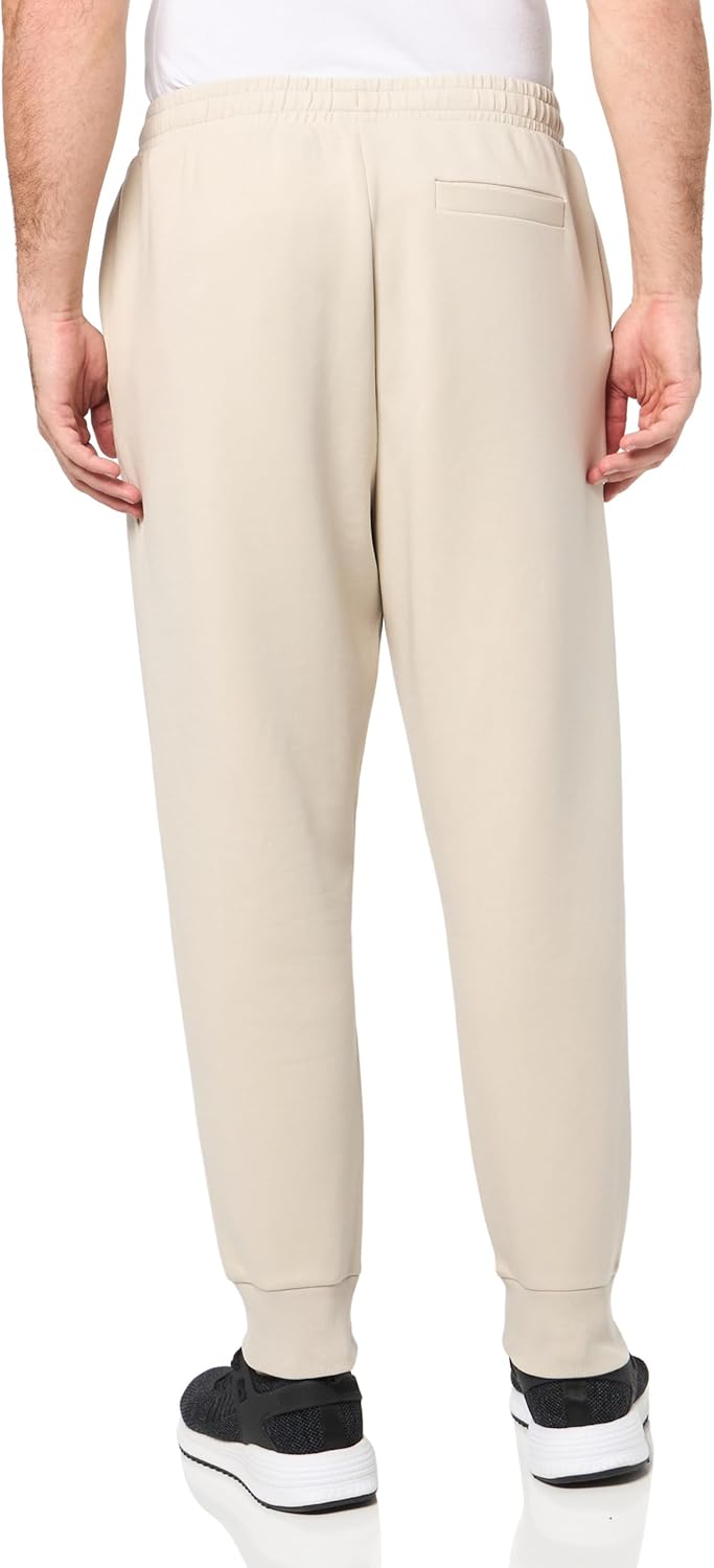 BOSS Мужские тоновые хлопковые спортивные штаны Regular Fit, Oat Cream — фото 2