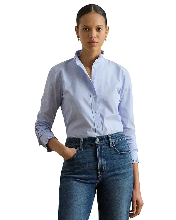 Рубашка с оборками Ralph Lauren, Blue
