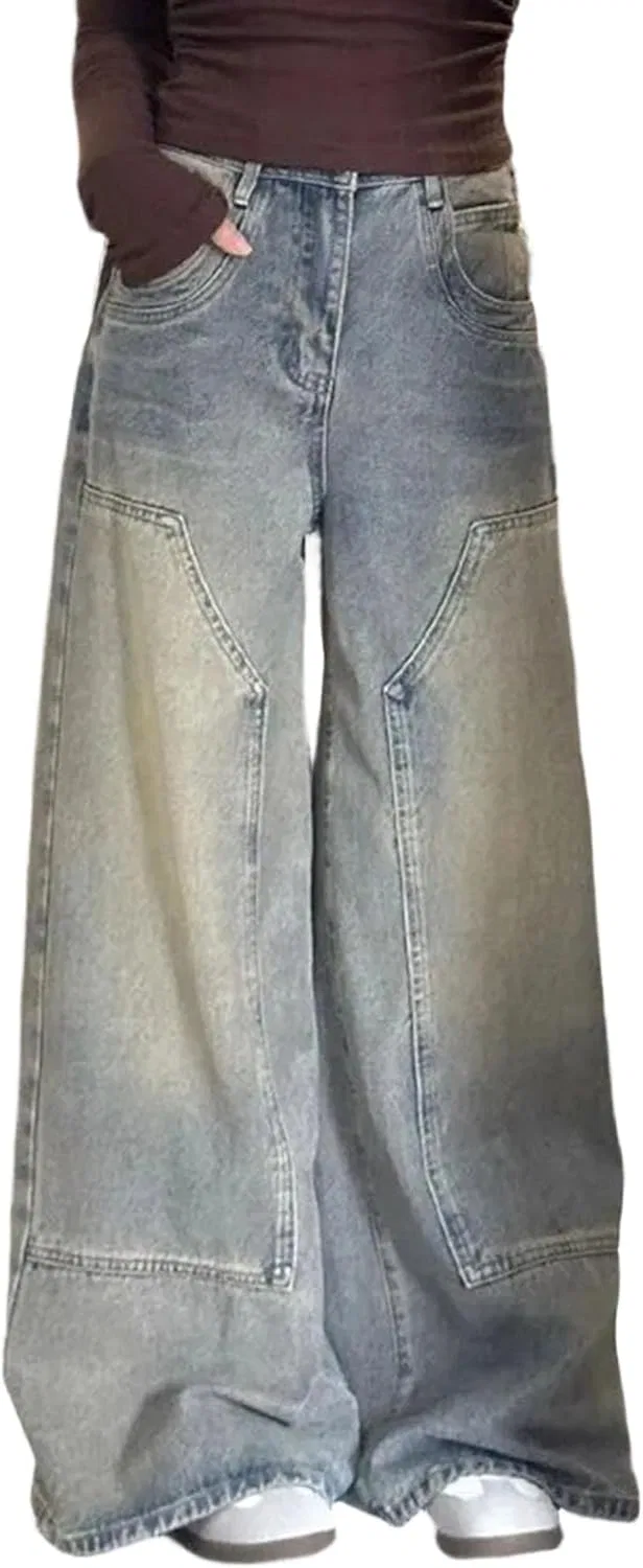Джинсы свободные Boyfriend Denim, синие