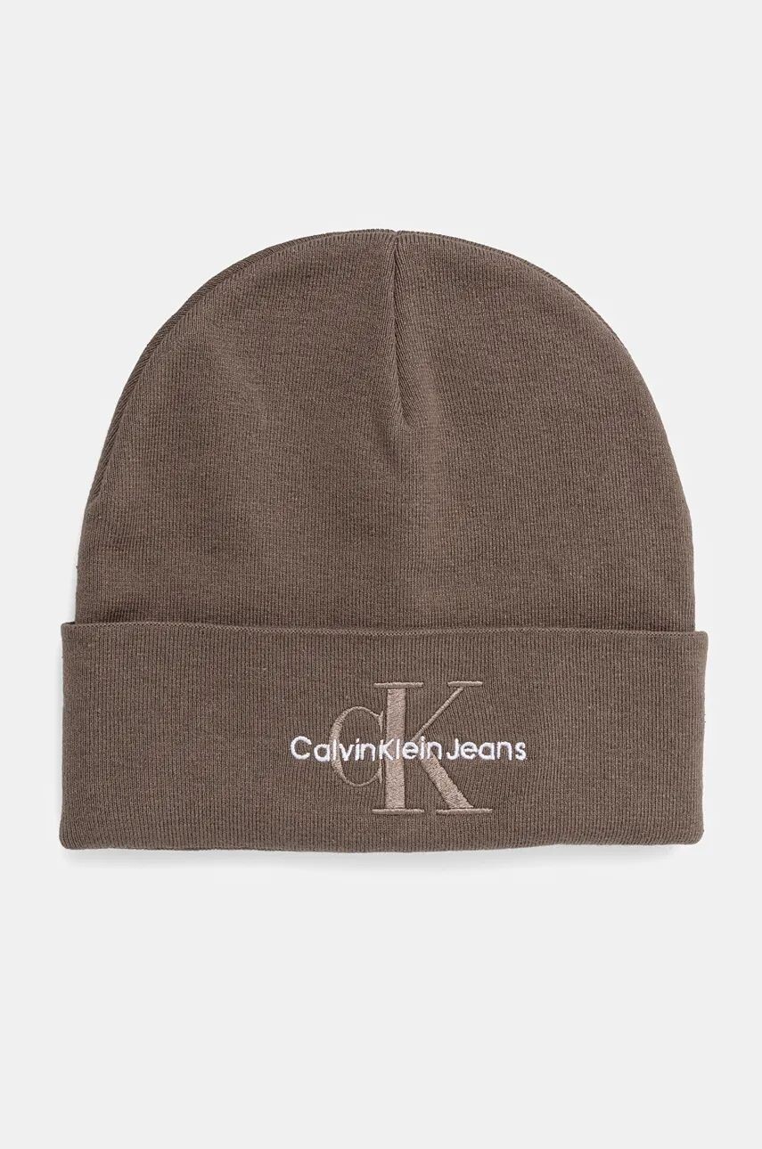 

Хлопковая кепка Calvin Klein Jeans, коричневый