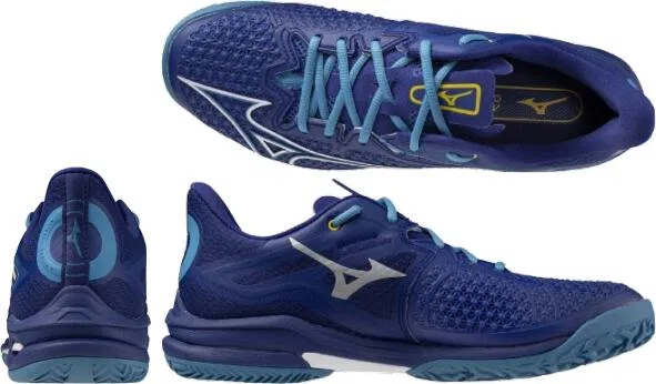 Мужские теннисные кроссовки «Wave Exceed Tour 6 OC» от Mizuno, 15 (Blue X White) — фото 3