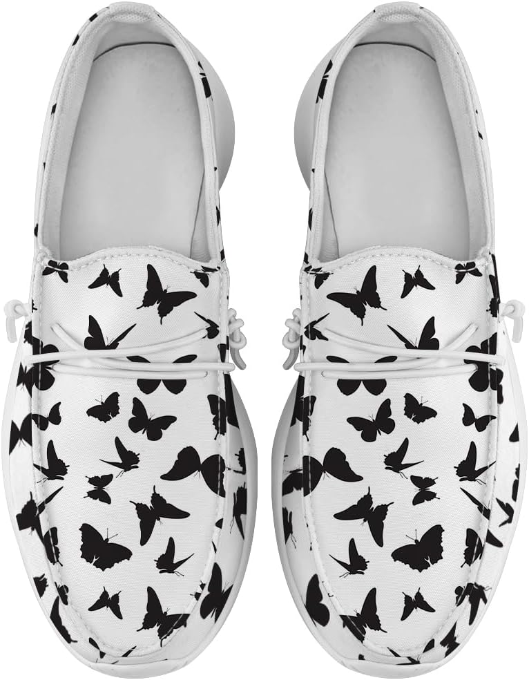 

Женские лоферы-бабочки на легкой подошве Белые прогулочные туфли Подарок для мамы и жены Quorax