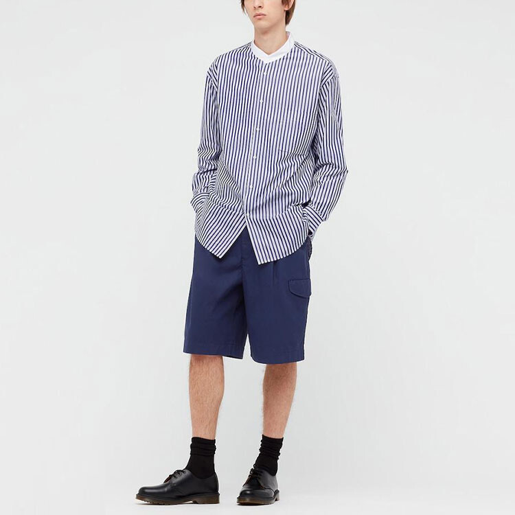 Мужская рубашка Jil Sander X Sea Blue Uniqlo, цвет Sea Blue — фото 4