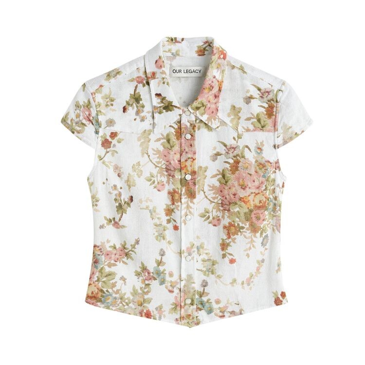 

Рубашка Our Legacy Daisy Shortsleeve Shirt Floral, белый
