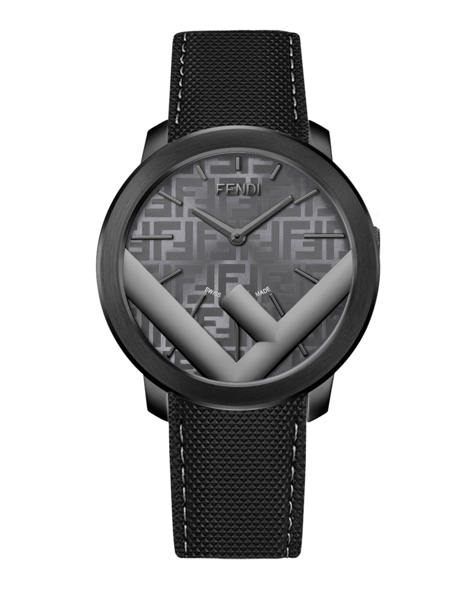

Кожаные часы Run Away Fendi, цвет black/two tone/grey