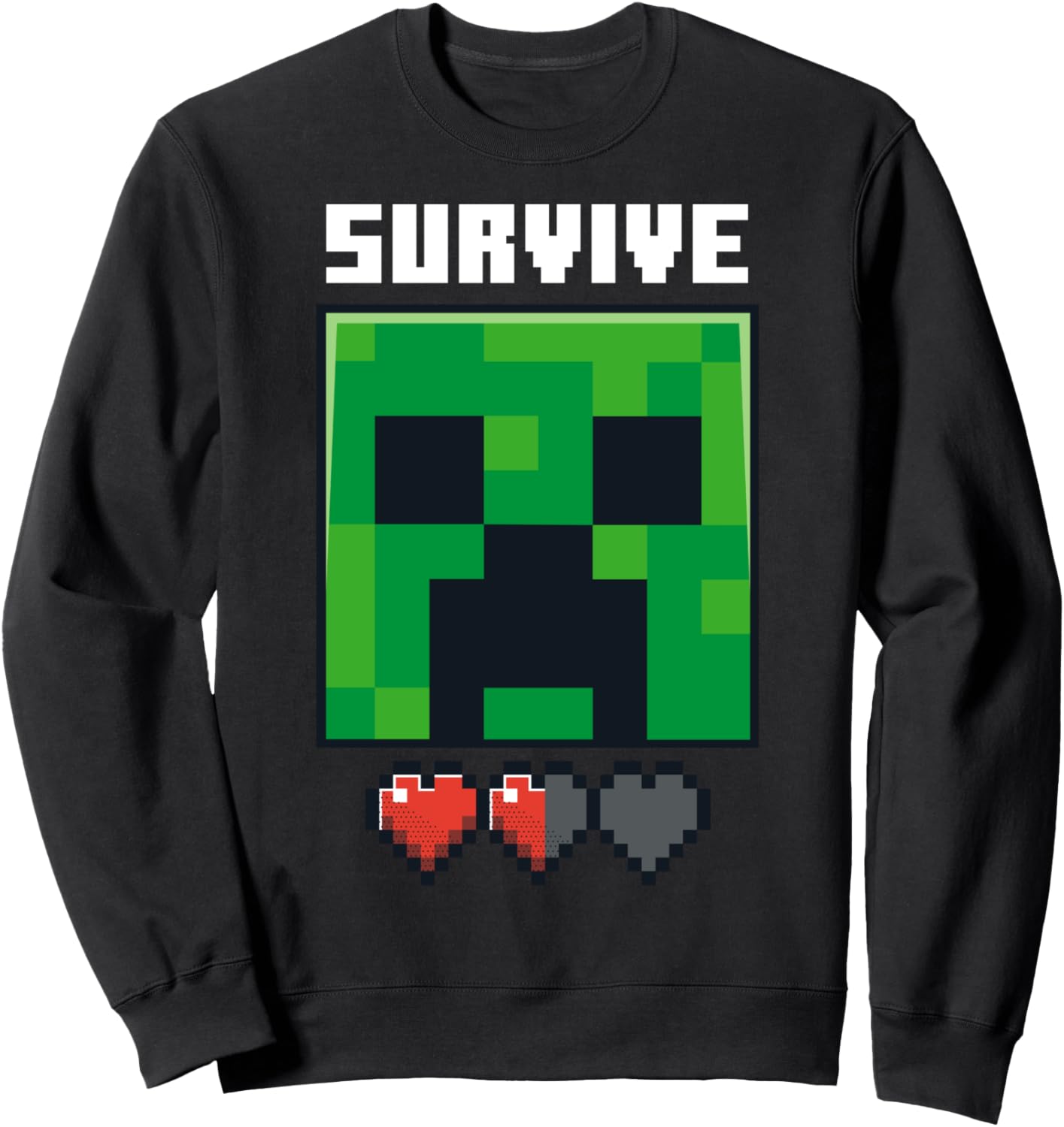 

Толстовка с постером Minecraft Creeper Survive Big Face Hearts, черная, Черный, Толстовка с постером Minecraft Creeper Survive Big Face Hearts, черная