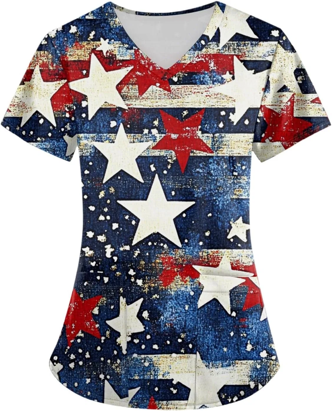 Футболка с принтом американского флага, Women's 250Th Anniversary USA, 1-multicolor