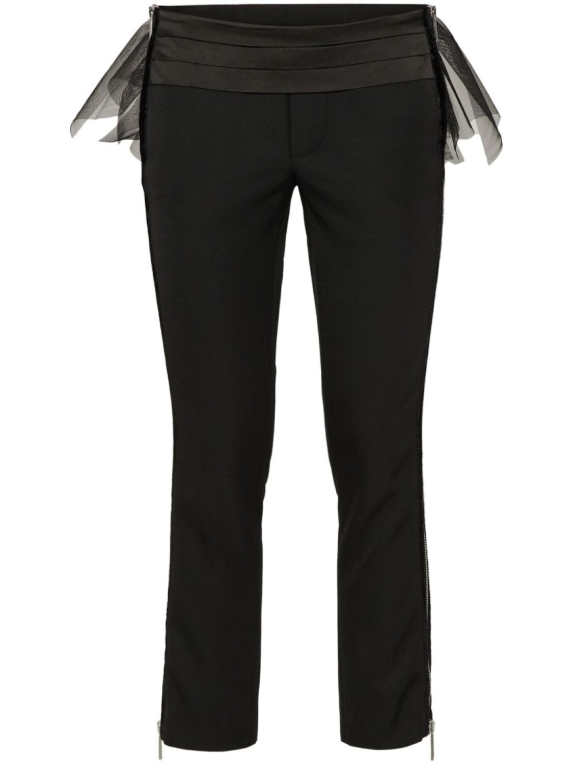

DSQUARED2 брюки скинни со вставкой из тюля, черный