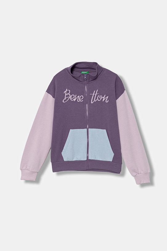 

Детская хлопковая толстовка United Colors Of Benetton, фиолетовый