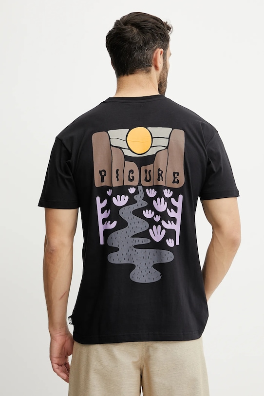 

Хлопковая футболка Ouvea Picture, черный