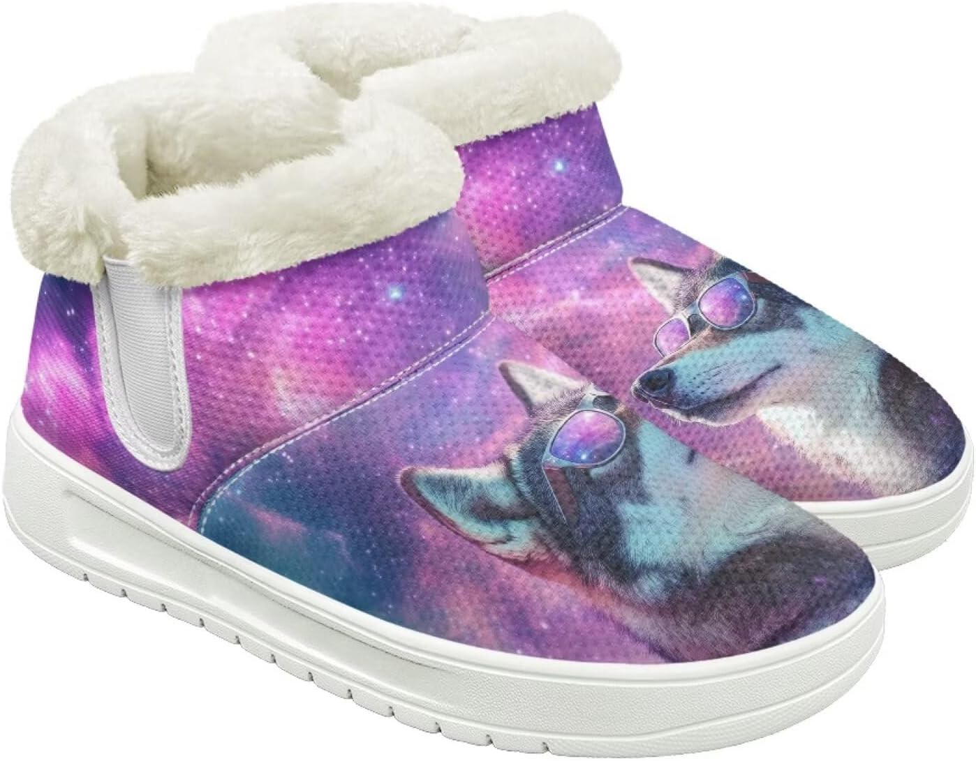 

Зимние сапоги для женщин и мужчин, теплые ботинки с утеплением, флисовая подкладка, удобная резиновая подошва, модный подарок Cugasmaru, Galaxy Dog